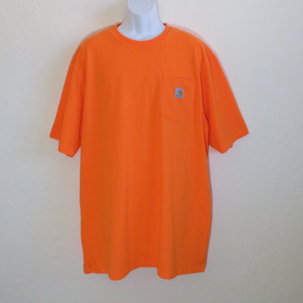 Carhartt* Men's Short‎ Sleeve Crew Neck Straight Hem T-Shirt~ Size XL Tall